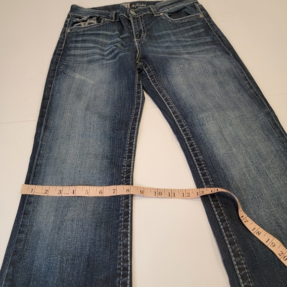 Kut From The Kloth Boot Cut Mid-Rise Dark Wash Button Flap Pocket Jean Size 8 - Picture 16 of 17
